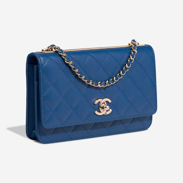 Chanel Timeless Wallet On Chain Lamb Blue | Sell your designer bag