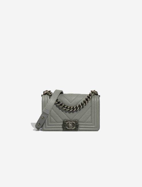 Chanel Boy Small Caviar Grey Front | Sell your designer bag