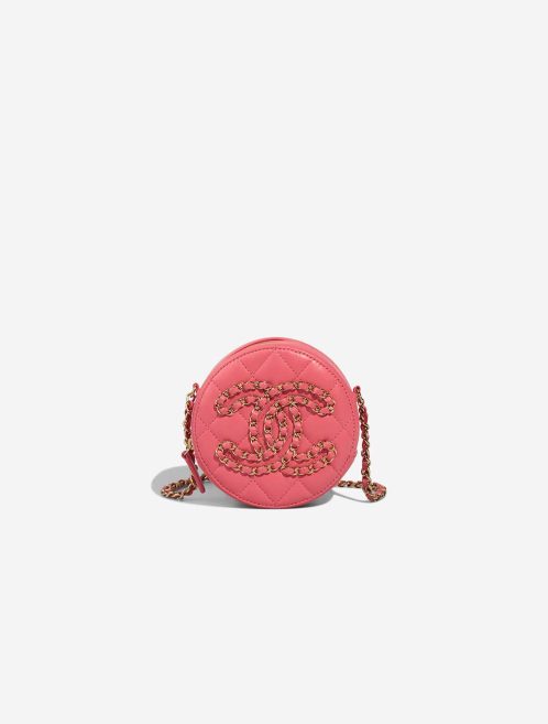Chanel 19 Round Clutch Lamb Pink Front | Sell your designer bag