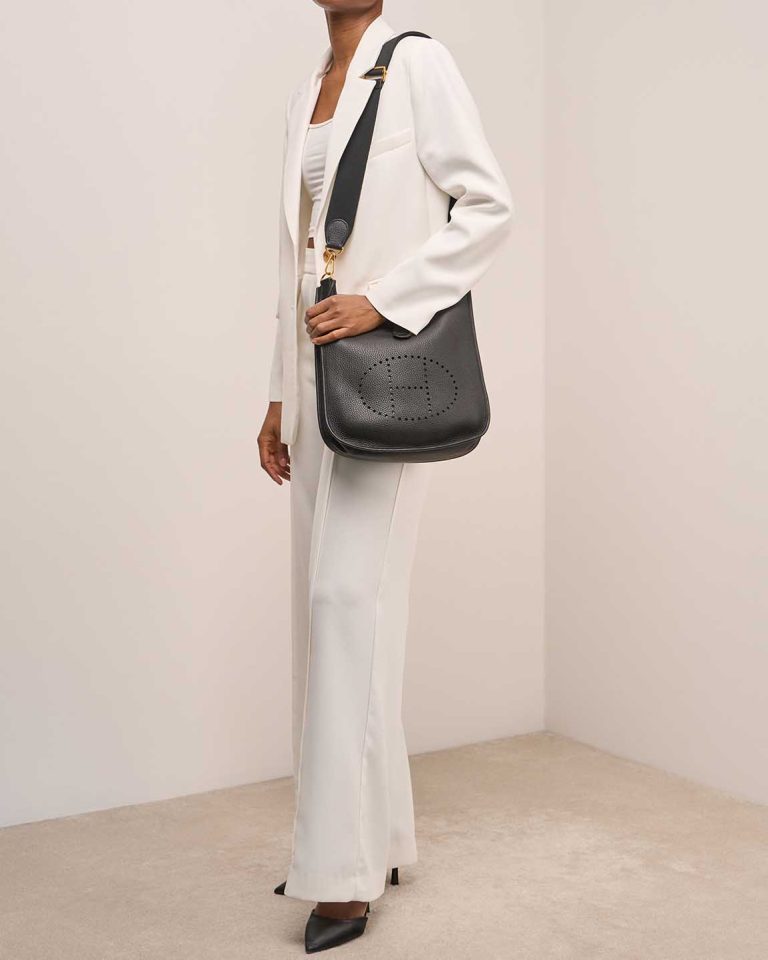 Hermès Evelyne 29 Clémence Black Front | Sell your designer bag