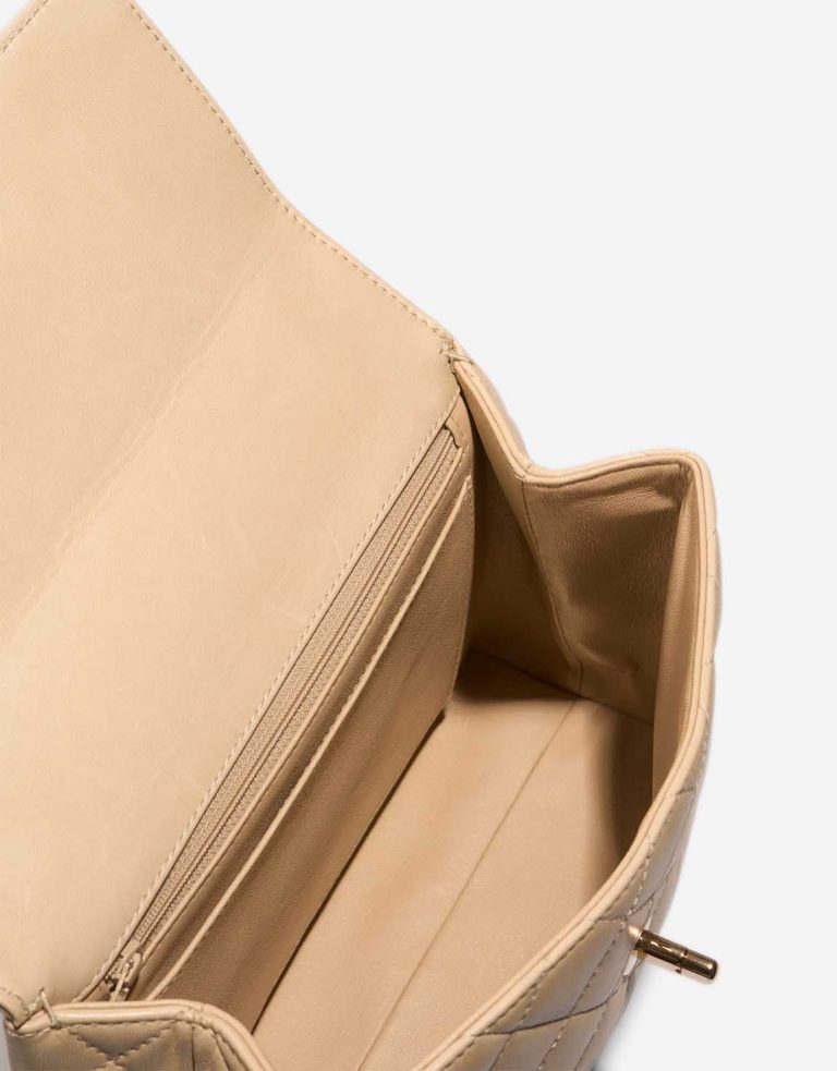 Chanel Timeless Handle Medium Lamb Beige Inside | Sell your designer bag