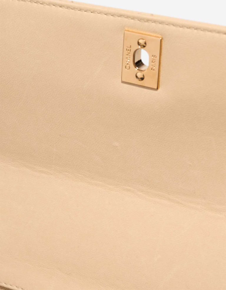 Chanel Timeless Handle Medium Lamb Beige Signs of wear | Sell your designer bag