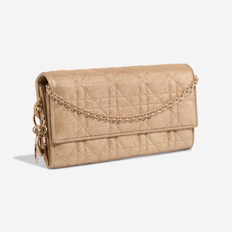 Dior Clutch with Chain Small Lamb Metallic Gold | Sell your designer bag