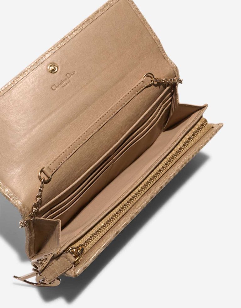 Dior Clutch with Chain Small Lamb Metallic Gold Inside | Sell your designer bag