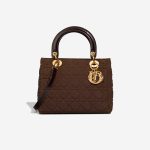 Dior Lady Medium Nylon Brown Front | Sell your designer bag