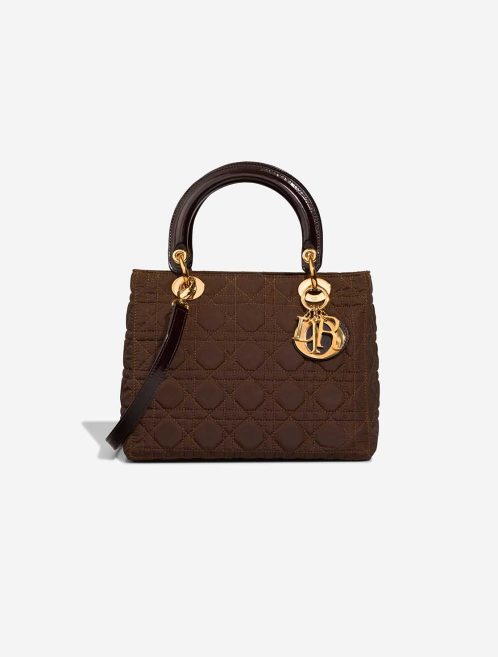 Dior Lady Medium Nylon Brown Front | Sell your designer bag