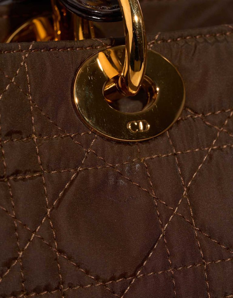 Dior Lady Medium Nylon Brown Signs of wear | Sell your designer bag