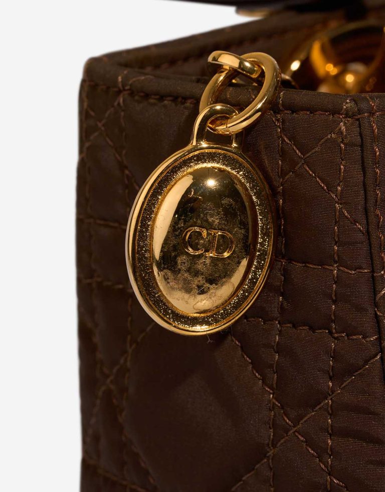 Dior Lady Medium Nylon Brown Signs of wear | Sell your designer bag