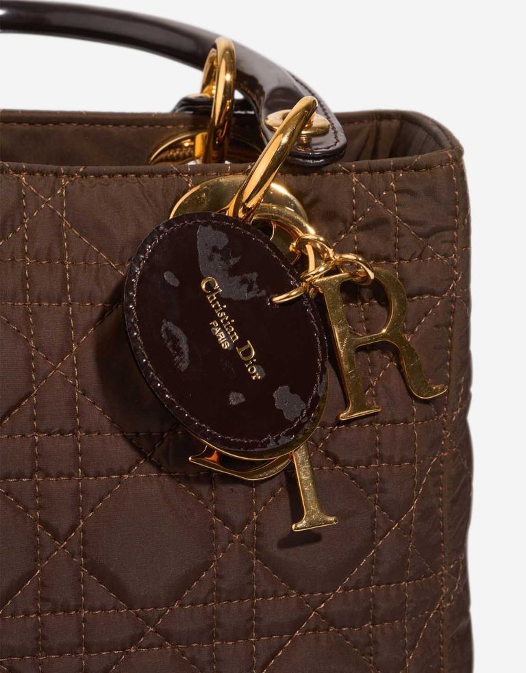 Dior Lady Medium Nylon Brown Signs of wear | Sell your designer bag