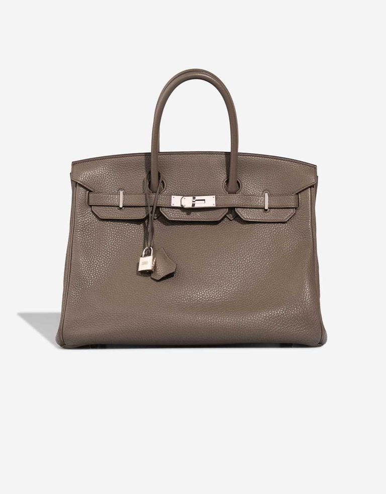 Hermès Birkin 35 Clémence Gris Étain Front | Sell your designer bag