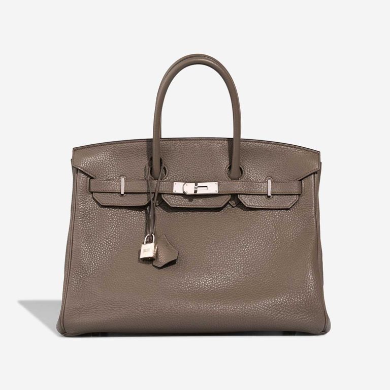 Hermès Birkin 35 Clémence Gris Étain Front | Sell your designer bag
