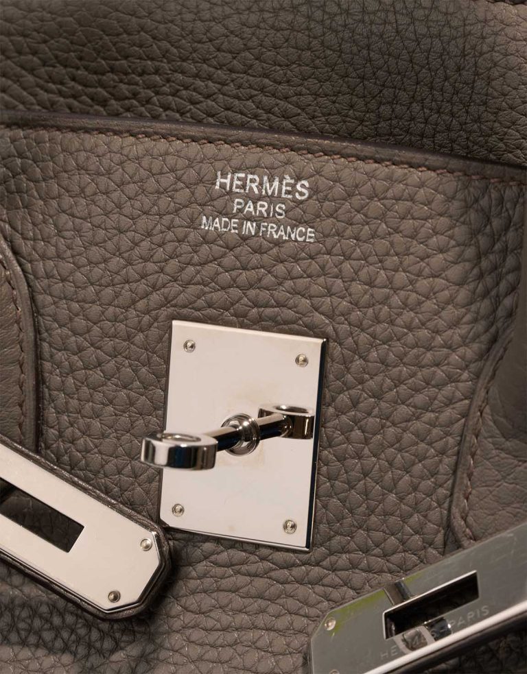 Hermès Birkin 35 Clémence Gris Étain Logo | Sell your designer bag