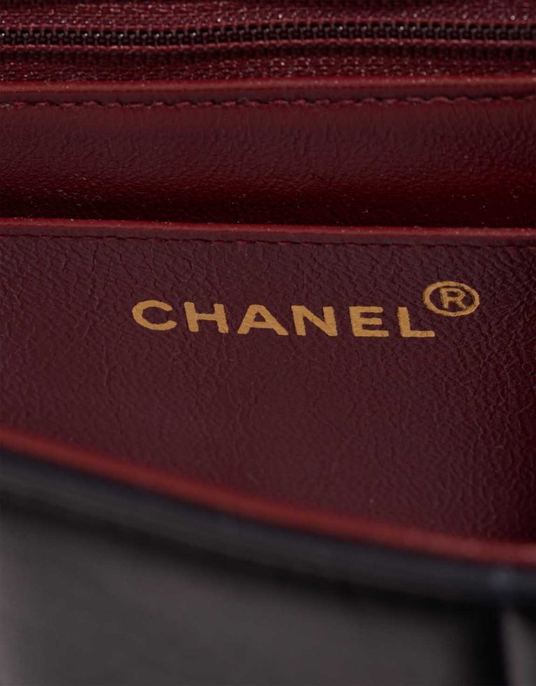 Chanel Timeless Small Lamb Dark Blue Logo | Sell your designer bag