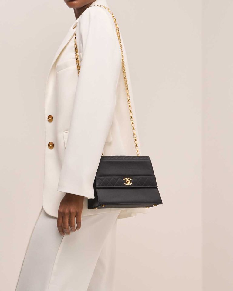 Chanel Timeless Clutch Small Satin Black Front | Sell your designer bag