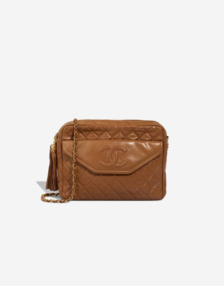 Chanel Camera Bag Large Lamb Brown Front | Sell your designer bag