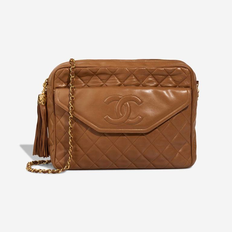 Chanel Camera Bag Large Lamb Brown Front | Sell your designer bag