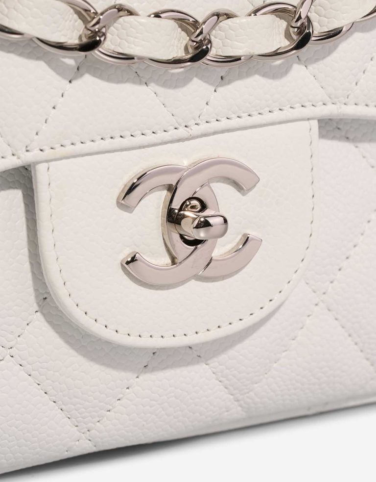 Chanel Timeless Jumbo Caviar White Closing System | Sell your designer bag