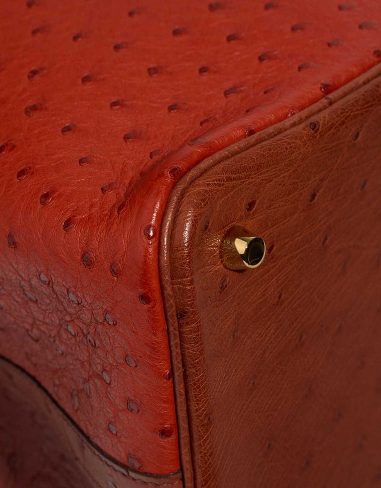 Hermès Picotin 22 Ostrich Rouge H / Rouge Vif Signs of wear | Sell your designer bag