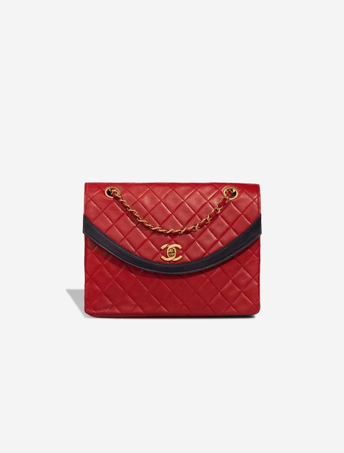 Chanel Coco Flap Medium Lamb Red / Black Front | Sell your designer bag