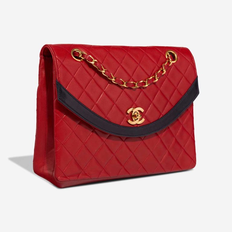 Chanel Coco Flap Medium Lamb Red / Black | Sell your designer bag