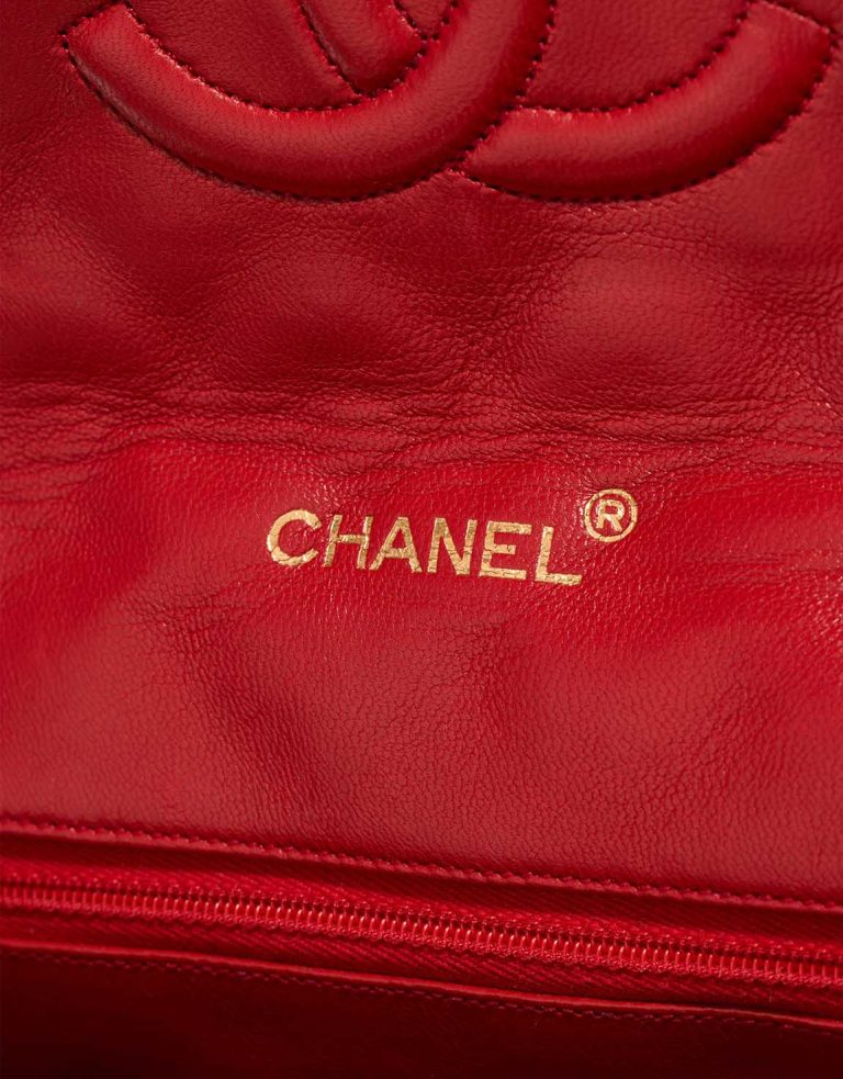 Chanel Coco Flap Medium Lamb Red / Black Logo | Sell your designer bag