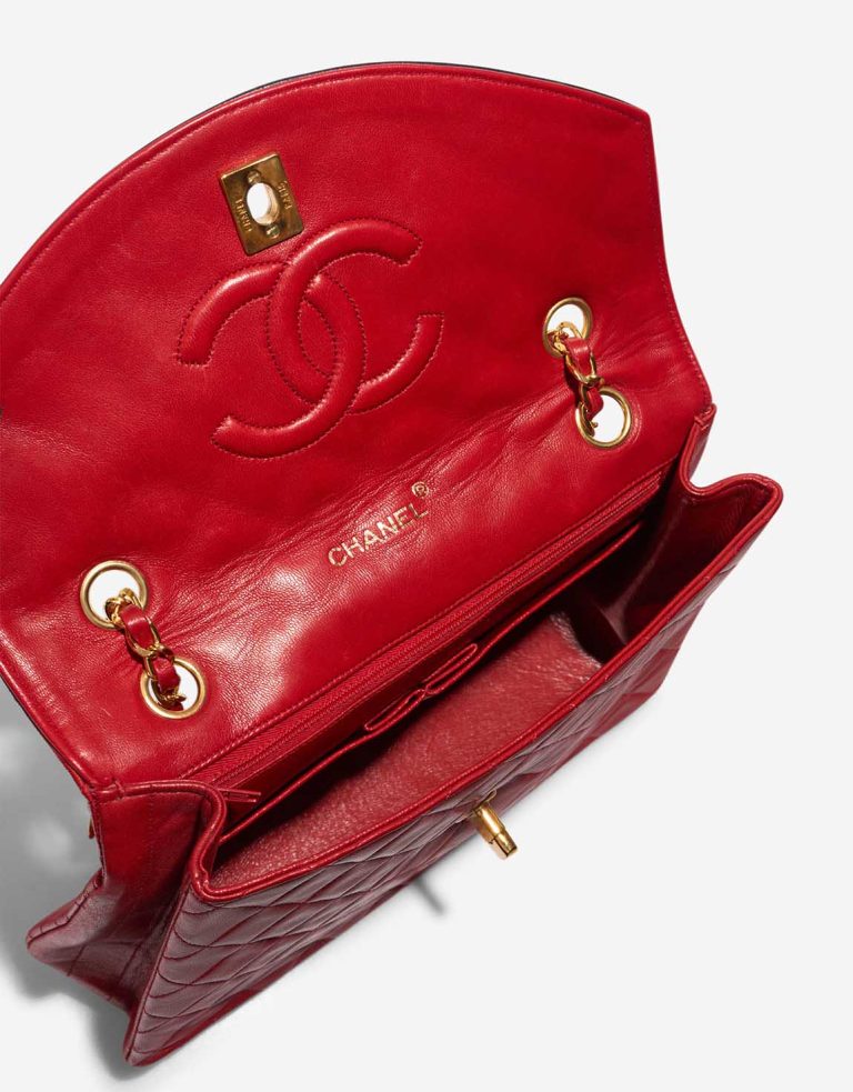 Chanel Coco Flap Medium Lamb Red / Black Inside | Sell your designer bag