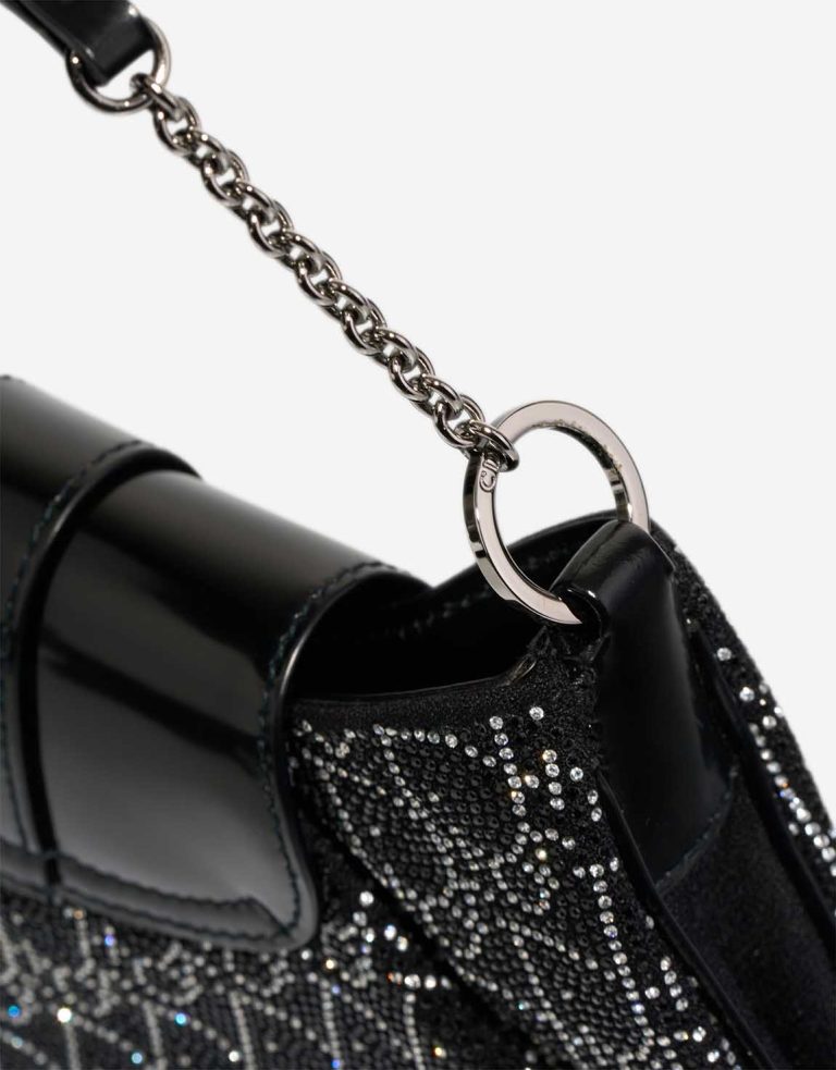 Dior Shoulder Bag Small Patent / Rhinestones Black / Oblique Signs of wear | Sell your designer bag