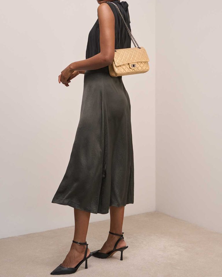 Chanel 2.55 Reissue 224 Aged Calf Gold Front | Sell your designer bag