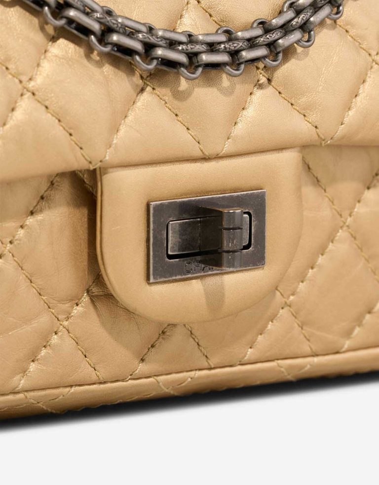 Chanel 2.55 Reissue 224 Aged Calf Gold Closing System | Sell your designer bag