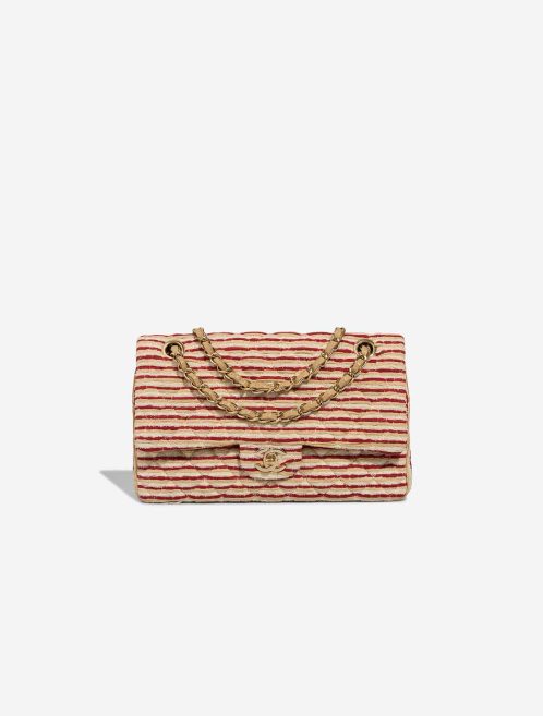 Chanel Timeless Coco Sailor Medium Silk / Canvas Red / White Front | Sell your designer bag