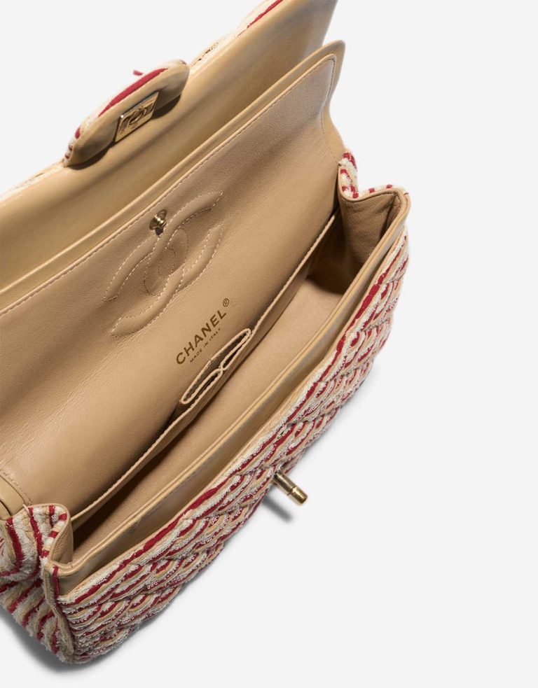 Chanel Timeless Coco Sailor Medium Silk / Canvas Red / White Inside | Sell your designer bag