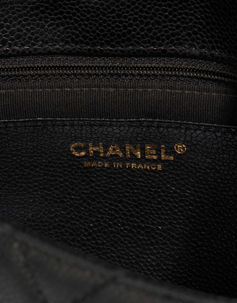 Chanel Timeless Medium Caviar Black Logo | Sell your designer bag
