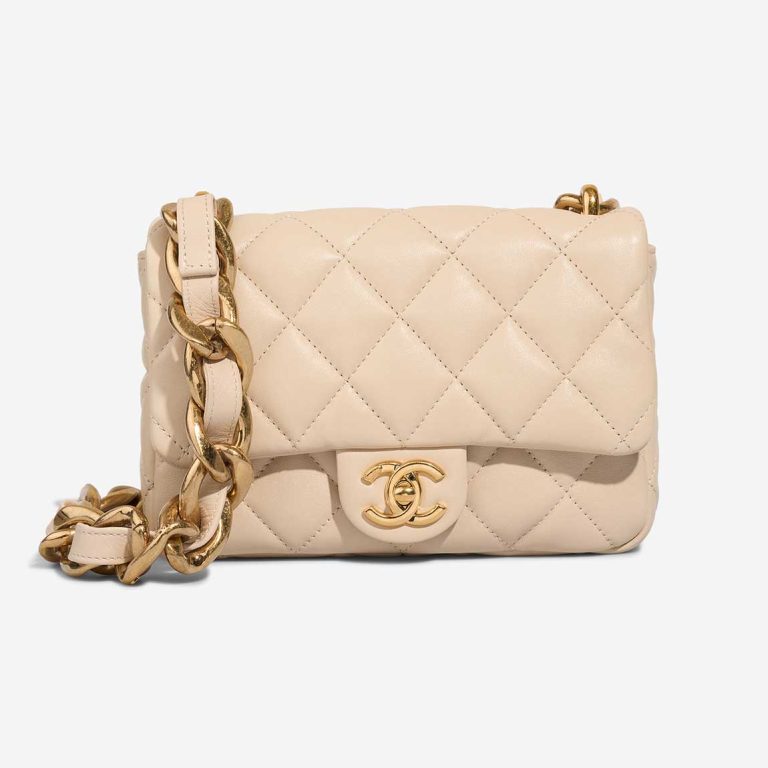 Chanel Timeless Mini Rectangular Lamb Beige Front | Sell your designer bag