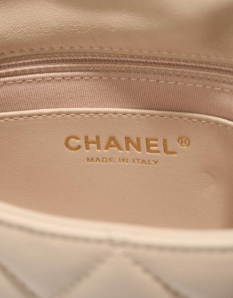 Chanel Timeless Mini Rectangular Lamb Beige Logo | Sell your designer bag