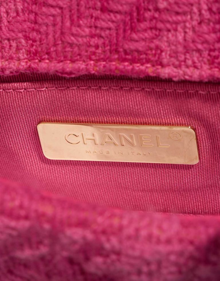 Chanel 19 Belt Bag Small Tweed Pink Logo | Sell your designer bag