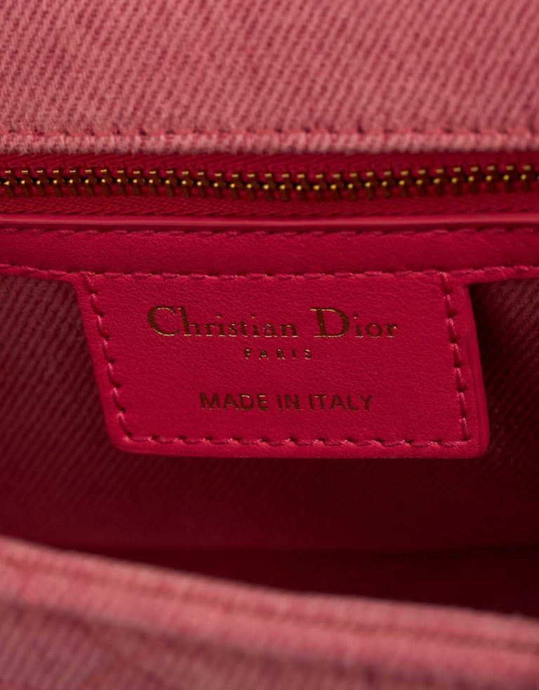 Dior Caro Medium Denim Pink Logo | Sell your designer bag