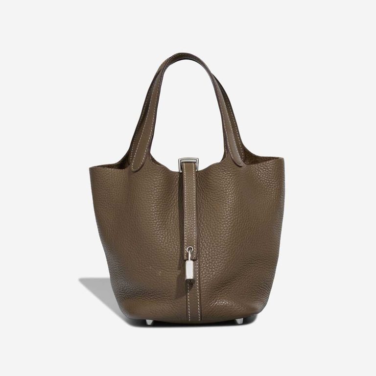 Hermès Picotin 18 Taurillon Clémence Étoupe Front | Sell your designer bag