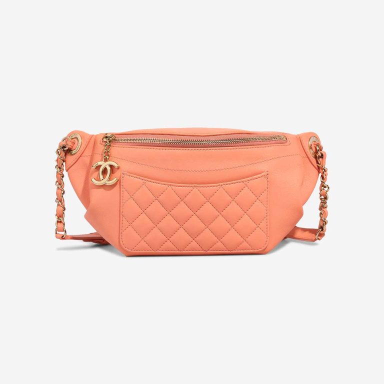 Chanel Timeless Belt Bag Medium Lamb Coral Front | Sell your designer bag