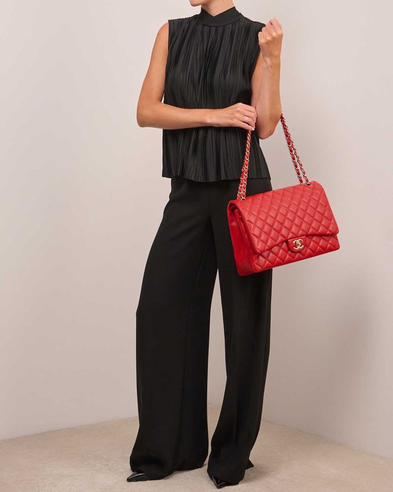 Chanel Timeless Maxi Lamb Red Front | Sell your designer bag