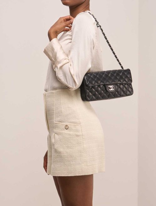Chanel Timeless Small Lamb Black on Model | Sell your designer bag