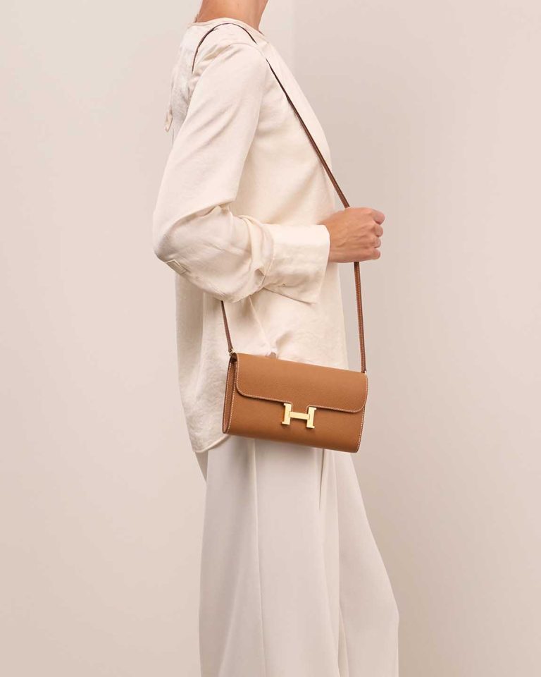 Hermès Constance To Go Epsom Gold Front | Sell your designer bag