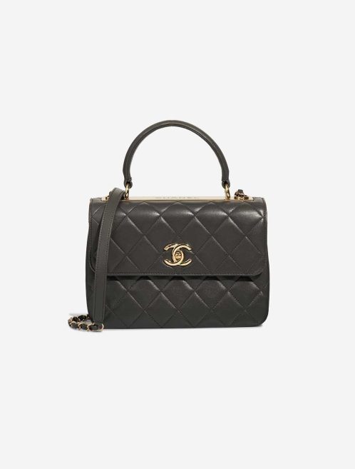 Chanel Trendy CC Medium Lamb Dark Grey Front | Sell your designer bag