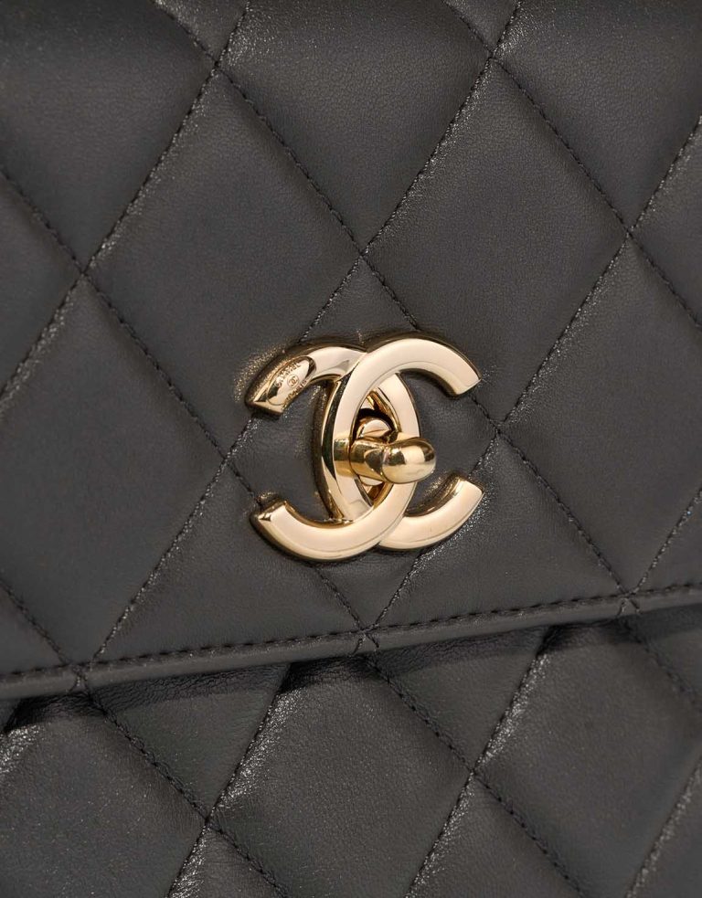 Chanel Trendy CC Medium Lamb Dark Grey Closing System | Sell your designer bag
