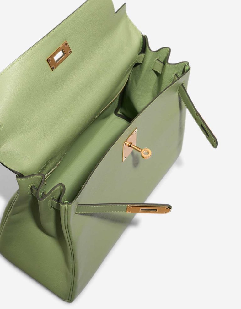 Hermès Kelly 28 Evercolor Vert Criquet Inside | Sell your designer bag