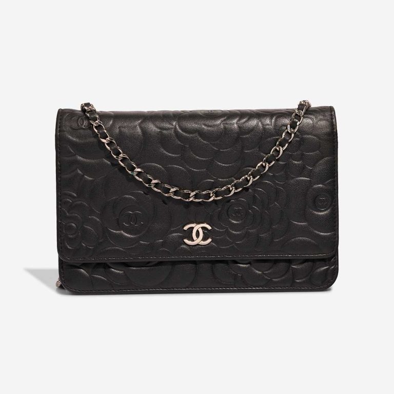 Chanel Wallet On Chain Lamb Black Front | Sell your designer bag