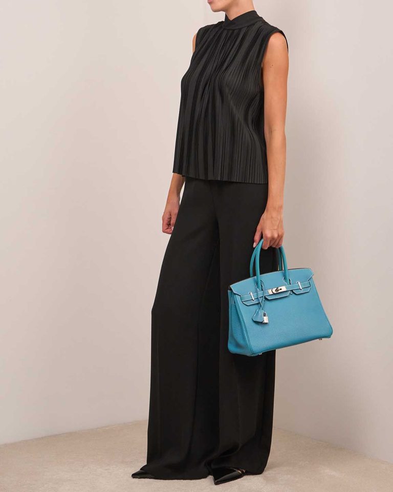 Hermès Birkin 30 Togo Bleu Jean Front | Sell your designer bag