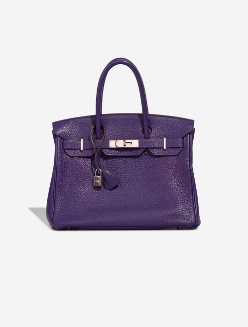 Hermès Birkin 30 Taurillon Clémence Ultraviolet Front | Sell your designer bag