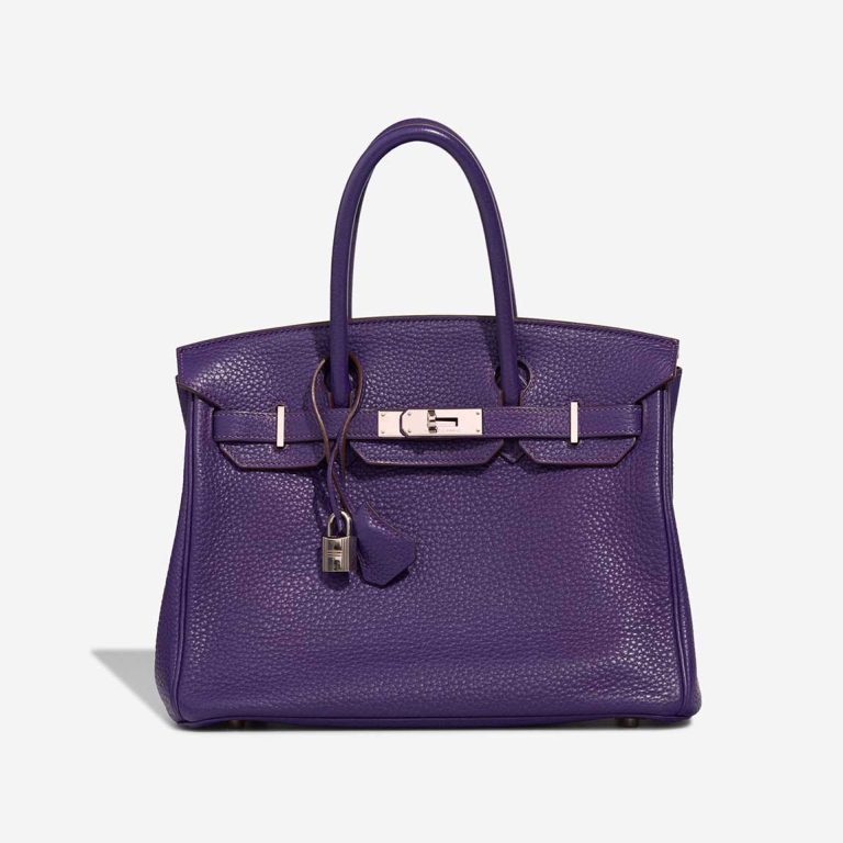Hermès Birkin 30 Taurillon Clémence Ultraviolet Front | Sell your designer bag