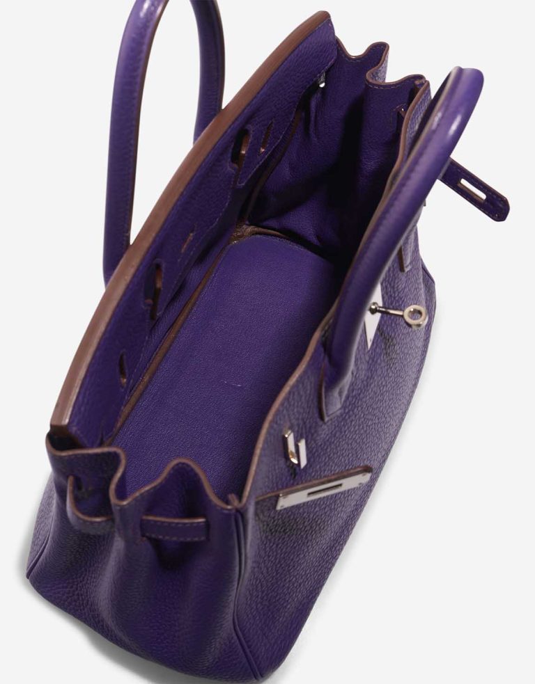 Hermès Birkin 30 Taurillon Clémence Ultraviolet Inside | Sell your designer bag