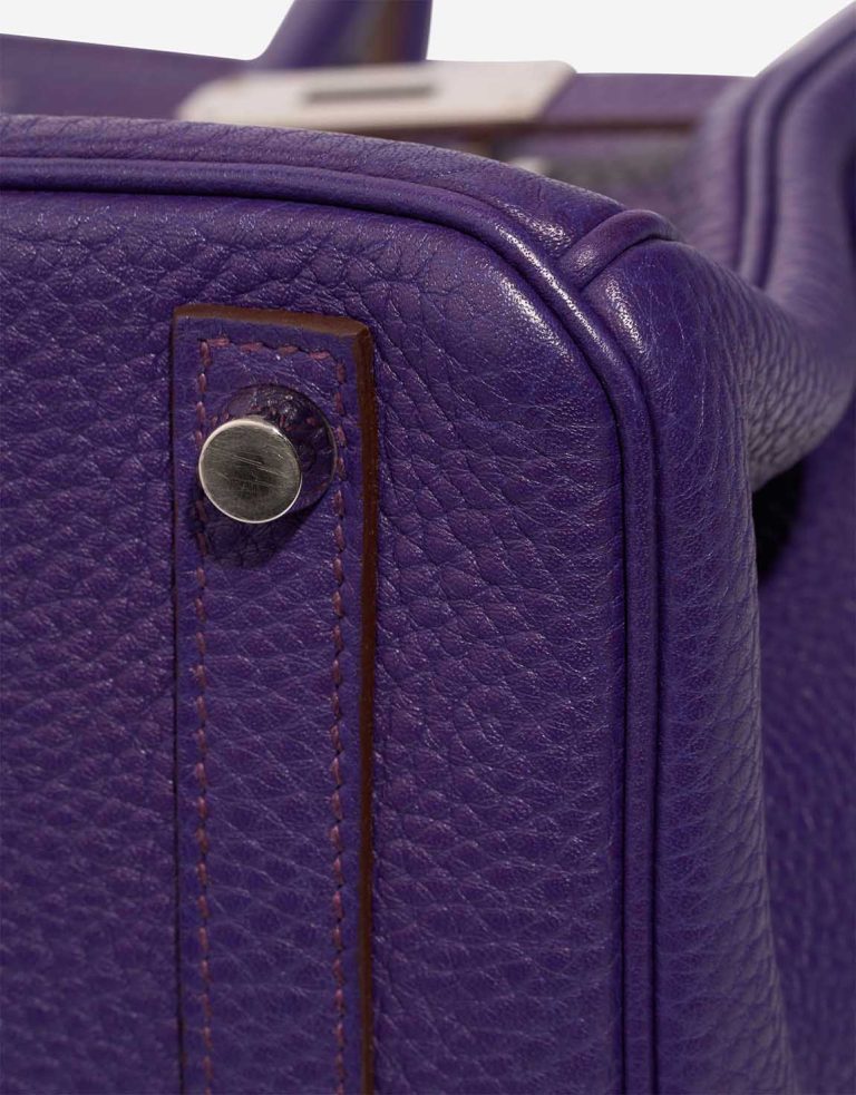 Hermès Birkin 30 Taurillon Clémence Ultraviolet Signs of wear | Sell your designer bag